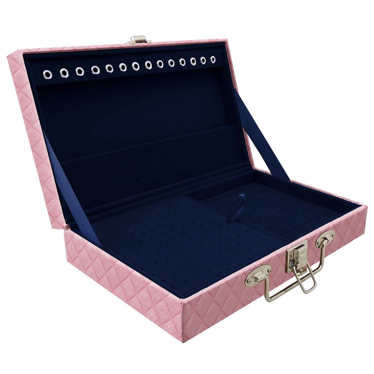 Maleta Simples Média Dijon Rosa Bebê Metalizado - Sob Encomenda