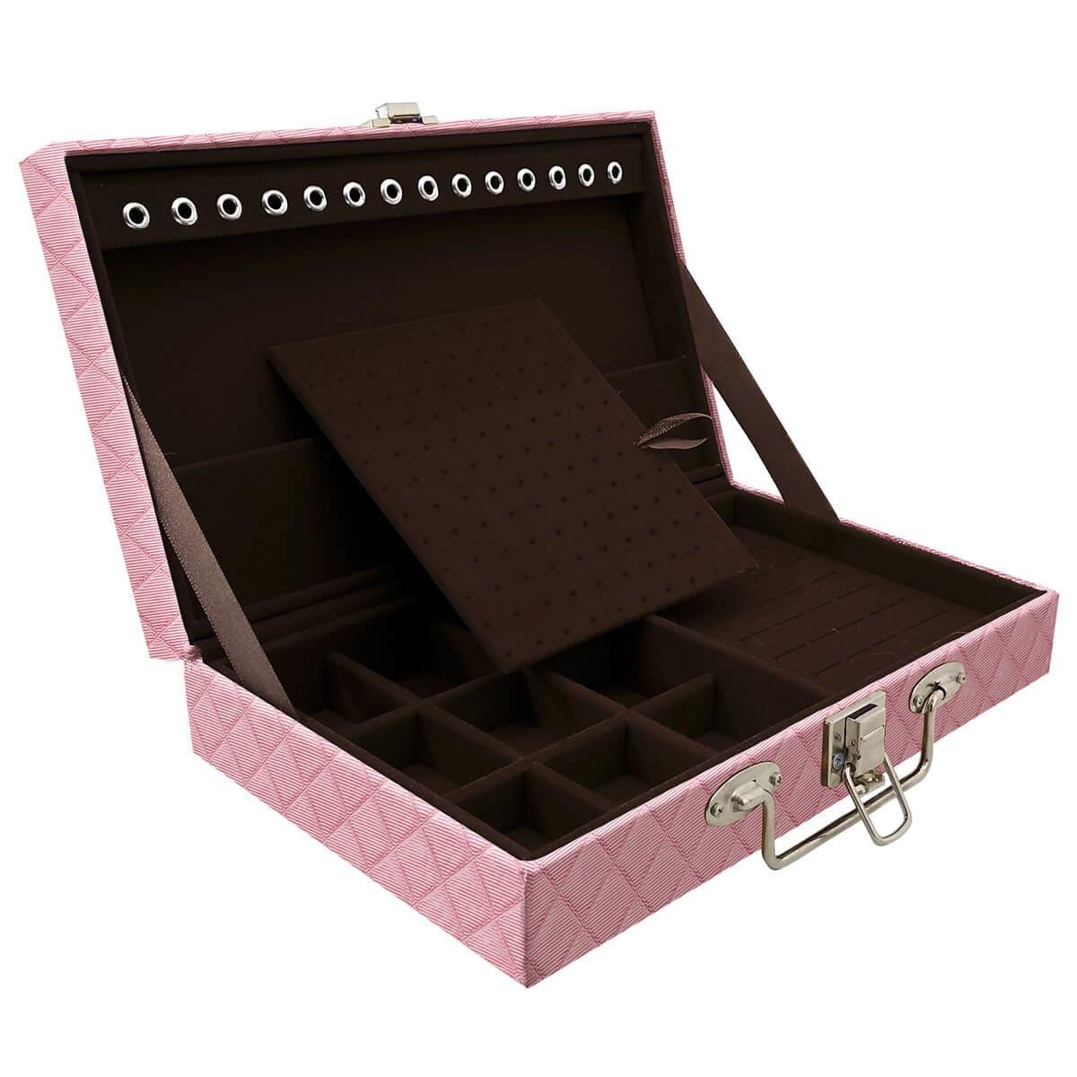 Maleta Simples Média Dijon Rosa Bebê Metalizado - Sob Encomenda