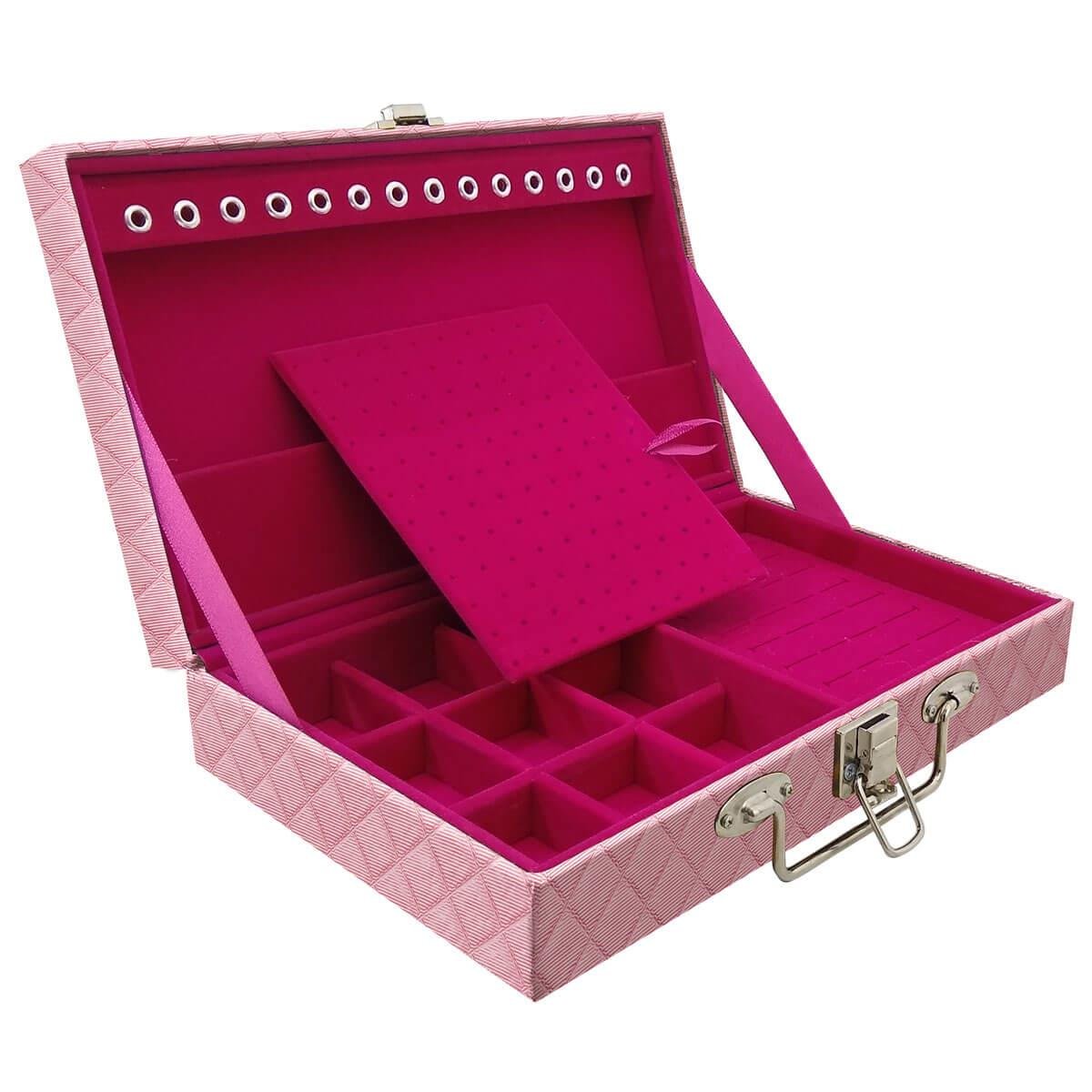 Maleta Simples Média Dijon Rosa Bebê Metalizado - Sob Encomenda