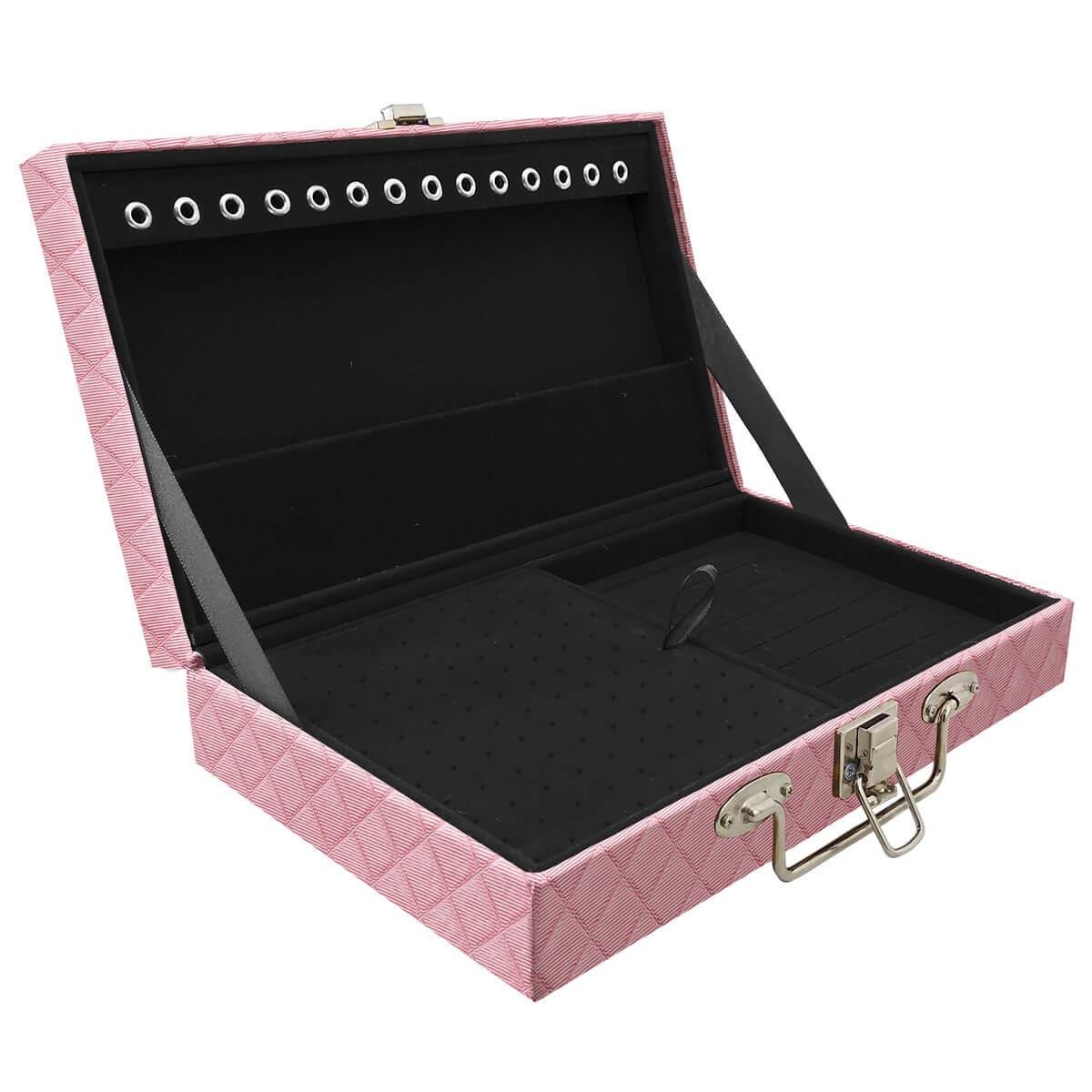Maleta Simples Média Dijon Rosa Bebê Metalizado - Sob Encomenda