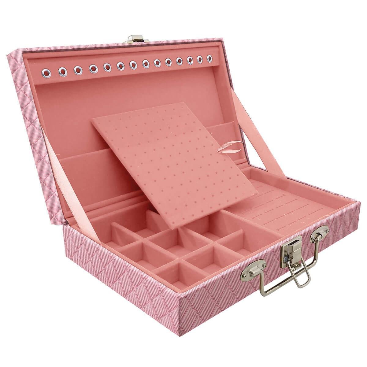 Maleta Simples Média Dijon Rosa Bebê Metalizado - Sob Encomenda