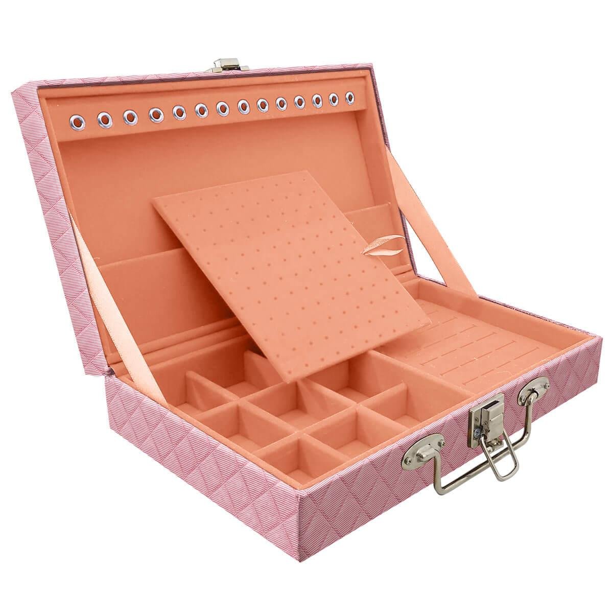 Maleta Simples Média Dijon Rosa Bebê Metalizado - Sob Encomenda