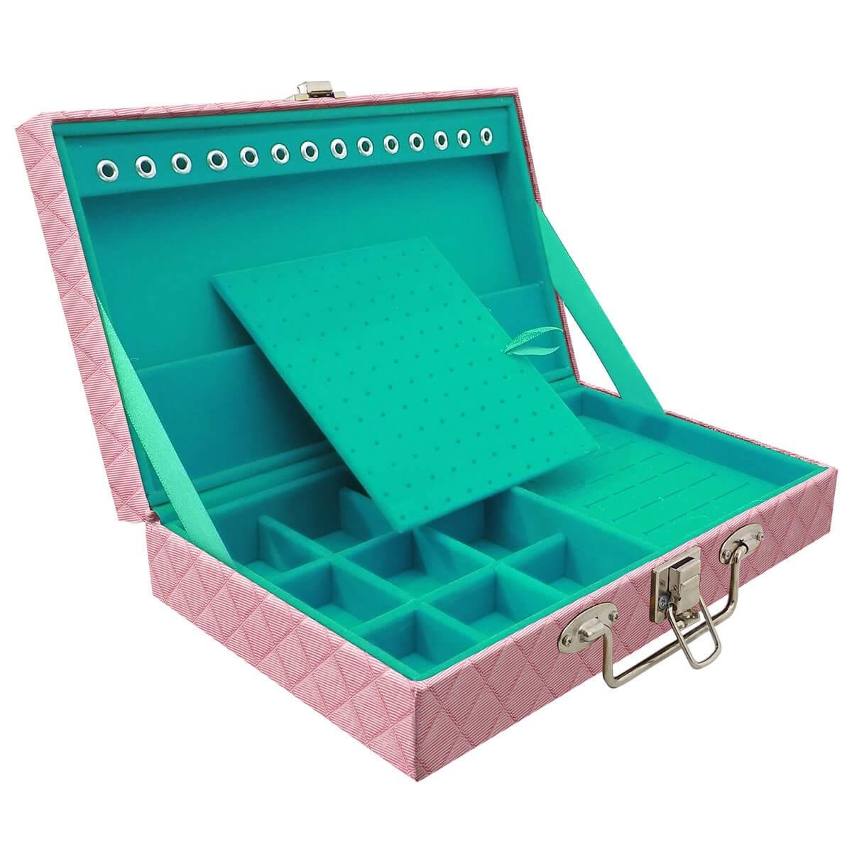 Maleta Simples Média Dijon Rosa Bebê Metalizado - Sob Encomenda