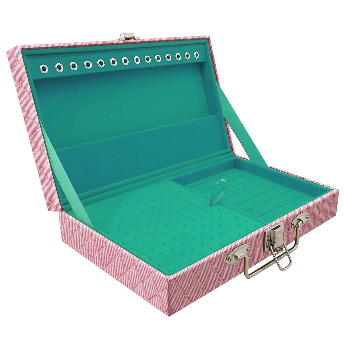 Maleta Simples Média Dijon Rosa Bebê Metalizado - Sob Encomenda