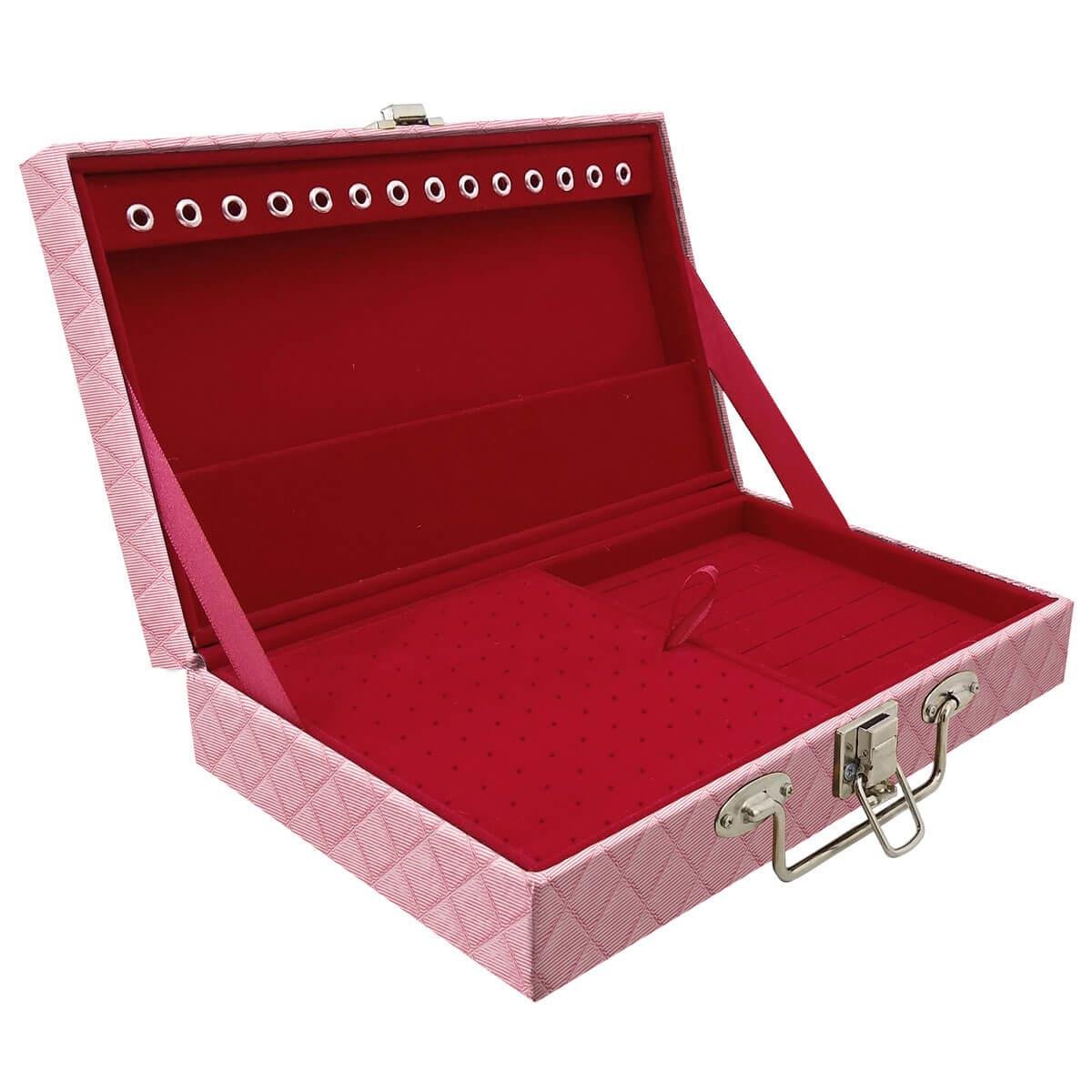 Maleta Simples Média Dijon Rosa Bebê Metalizado - Sob Encomenda