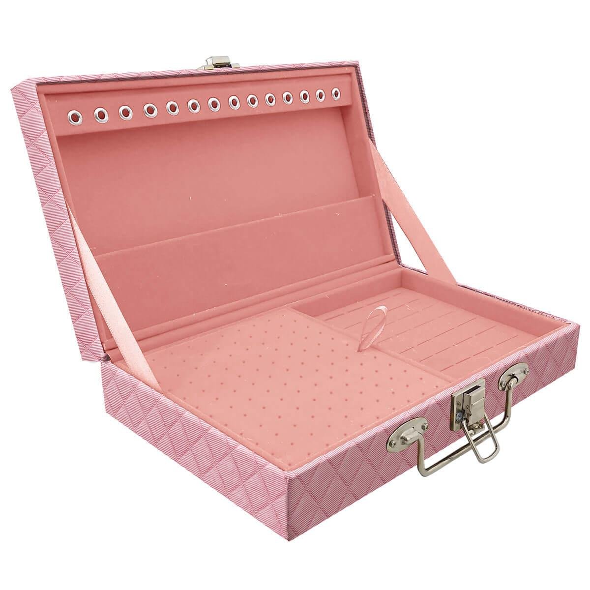 Maleta Simples Média Dijon Rosa Bebê Metalizado - Sob Encomenda