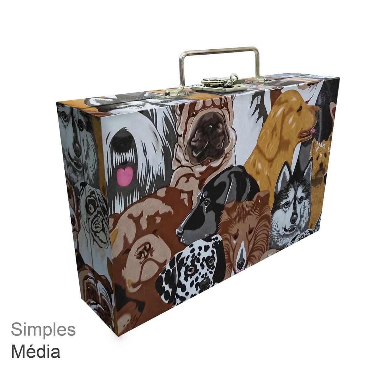 Maleta Simples Média Dogs Pet - Sob Encomenda