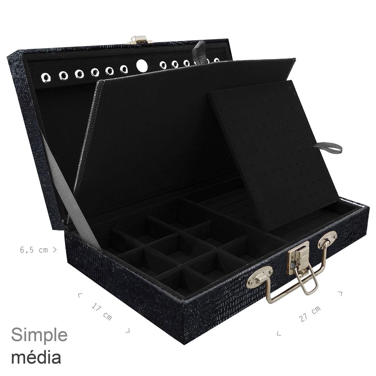 Maleta Simples Média Jacaré Com Imã - Sob Encomenda