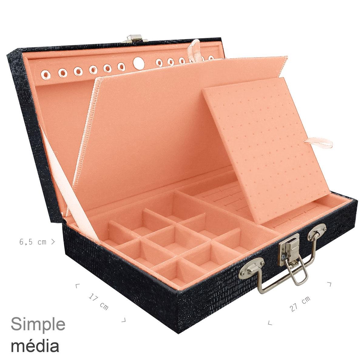 Maleta Simples Média Jacaré Com Imã - Sob Encomenda