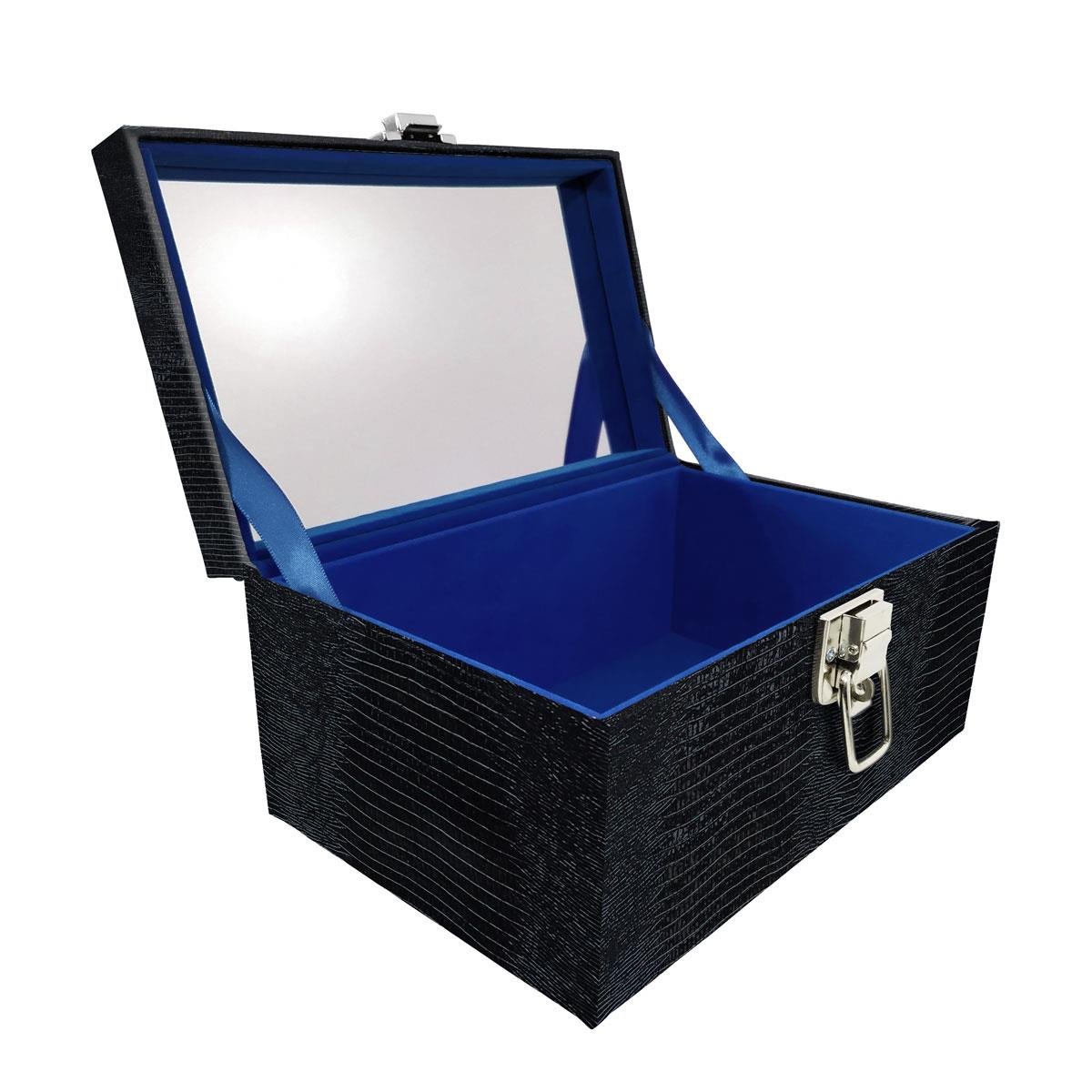 Maleta Tipo Baú Baby Acolchoado Vazia e Com Espelho Grande Jacaré - Sob Encomenda