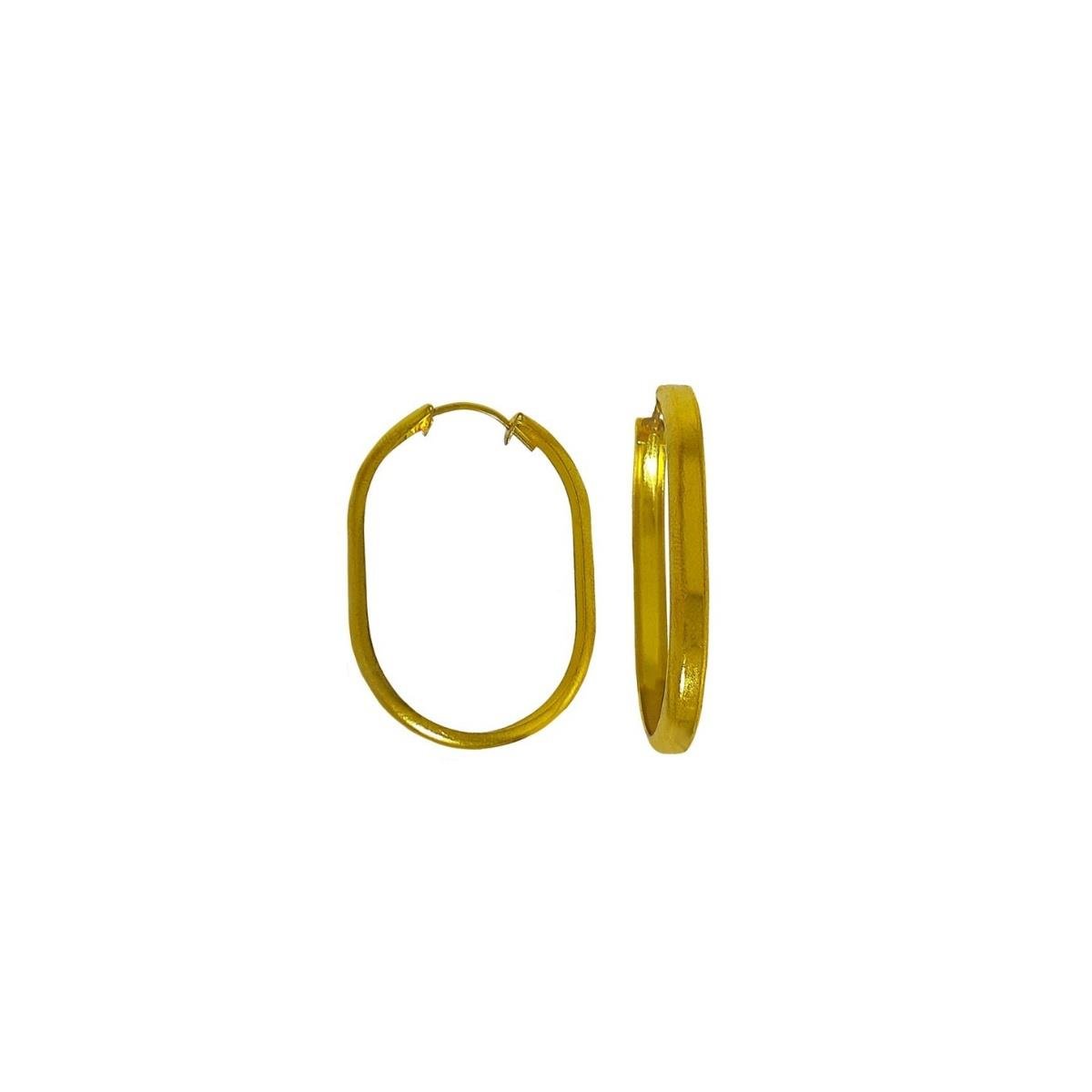 Brinco Argola Oval Pequena (Sem Banho) 