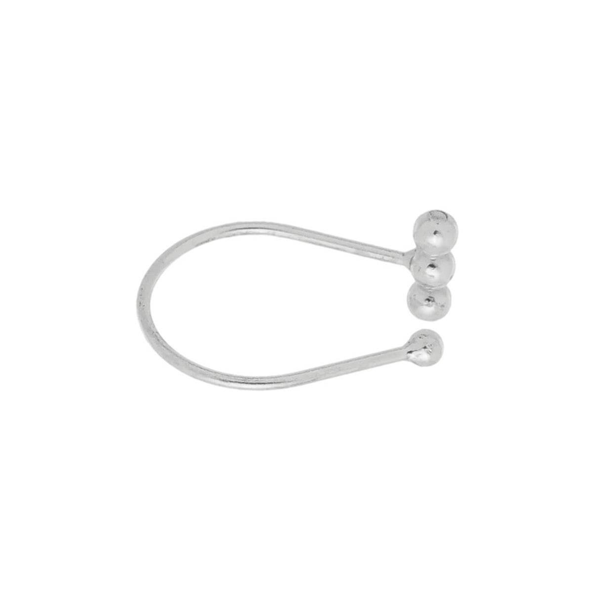 Brinco de Pressão com Bolinhas de Prata 925