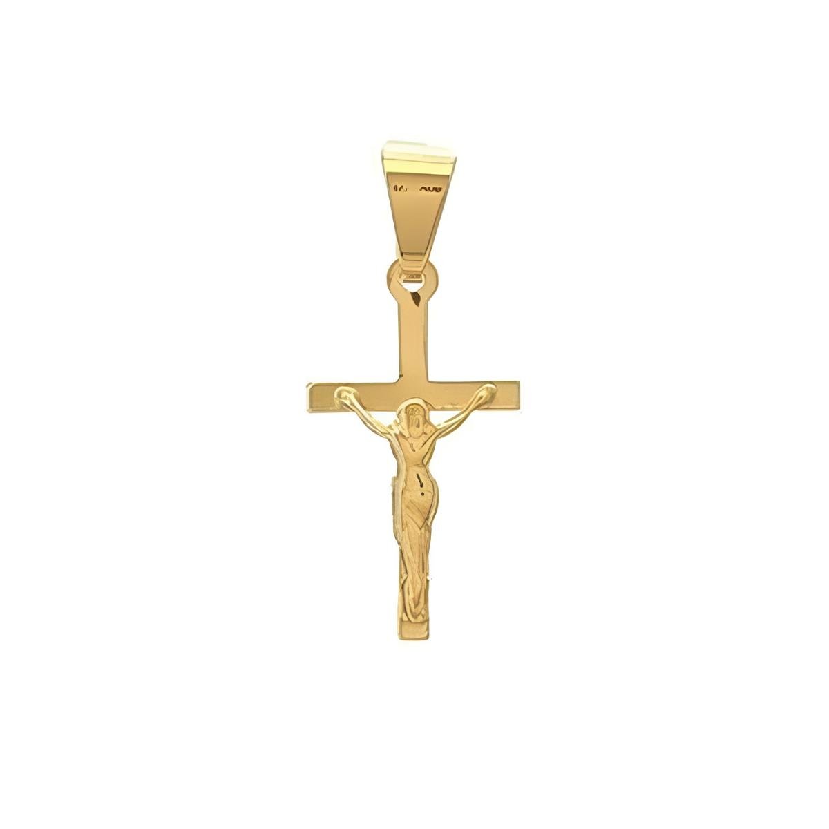 Pingente Cruz Com Detalhes Folheado a Ouro