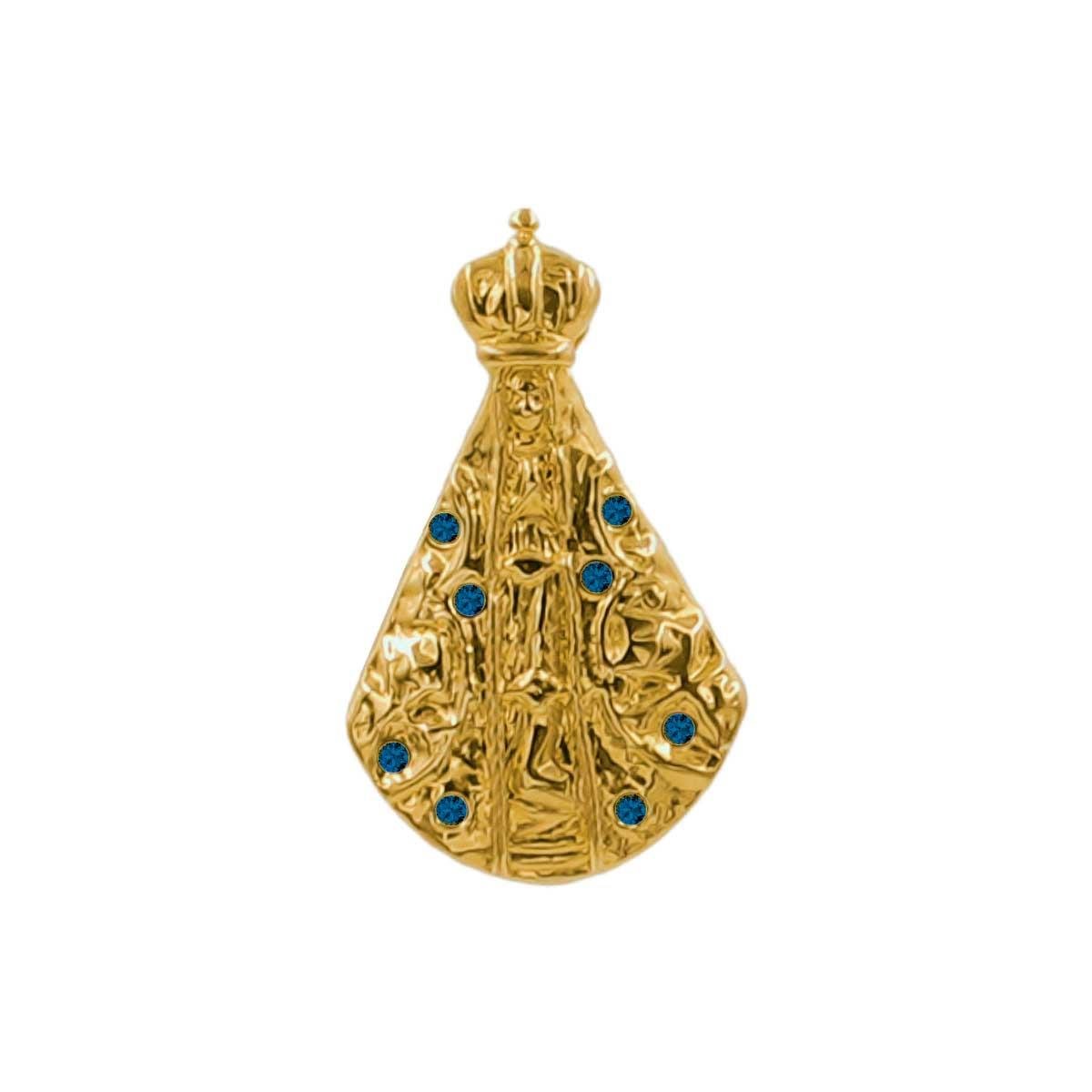 Pingente Nossa Senhora Aparecida Com Strass (Sem Banho) 
