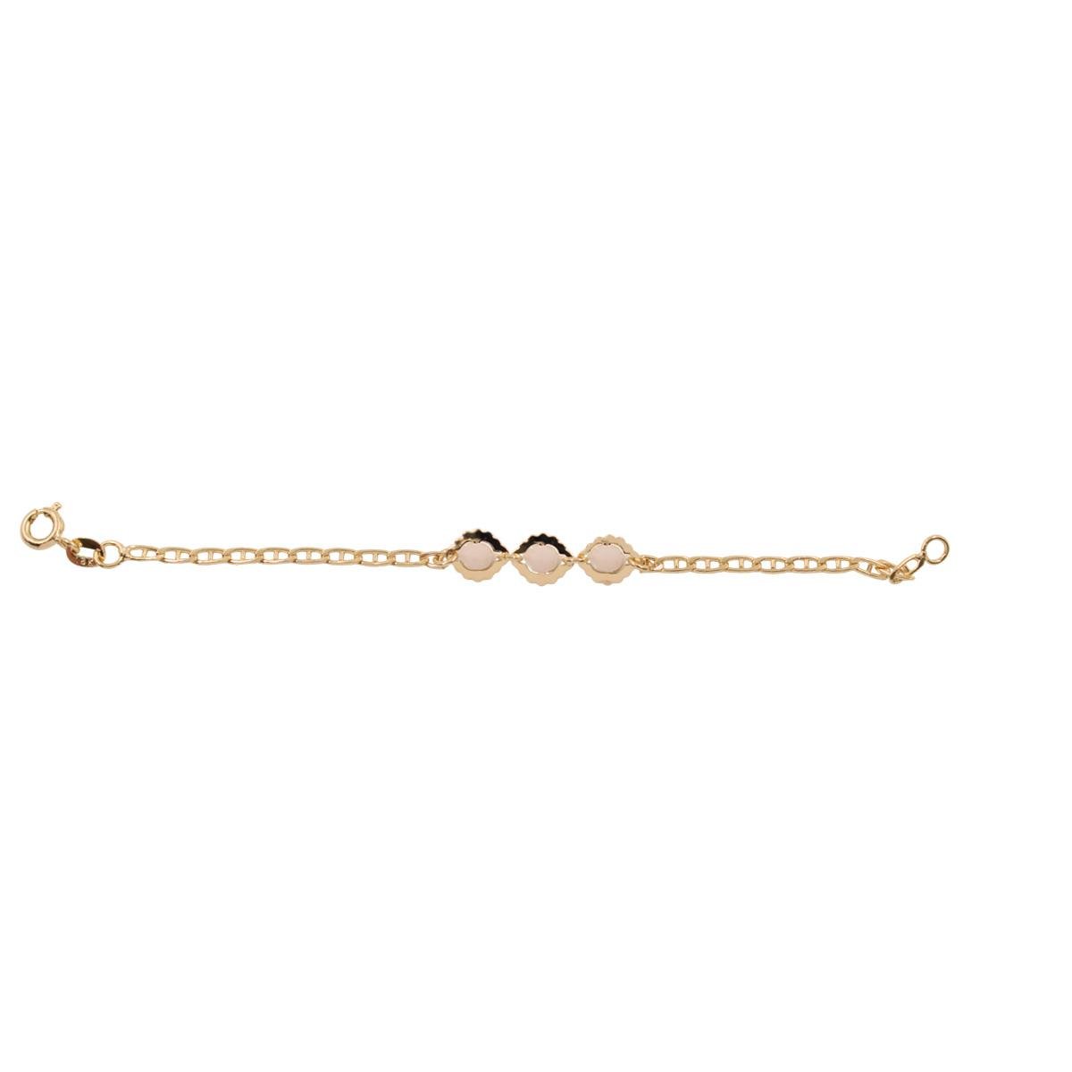 Pulseira Infantil de Miçangas Folheado a Ouro