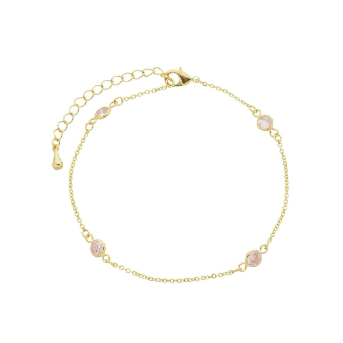 Pulseira Elo Portugues com Zircônias