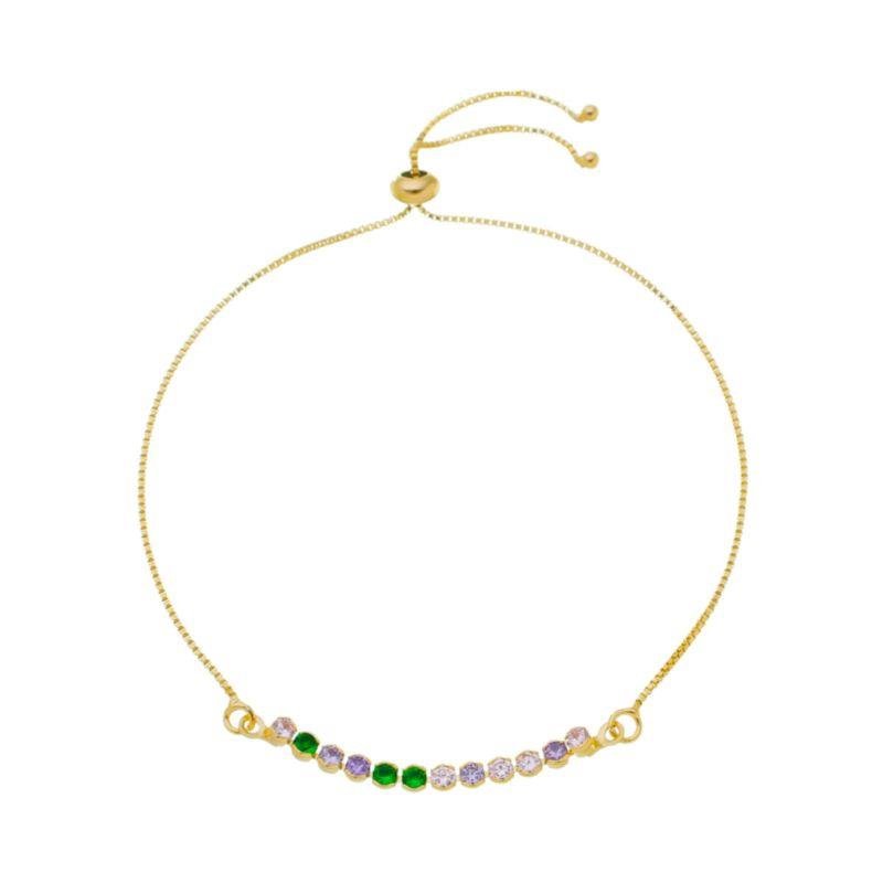 Pulseiras com Pontos de Luz 18cm Folheado a Ouro