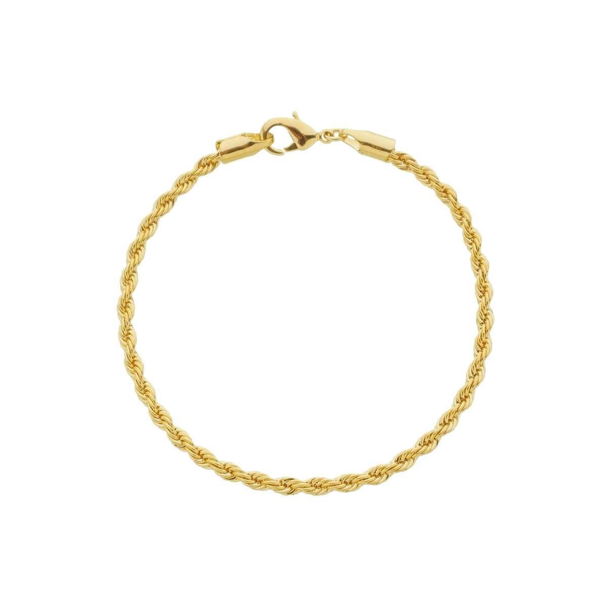 Pulseira Cordão Baiano Médio Folheado A Ouro