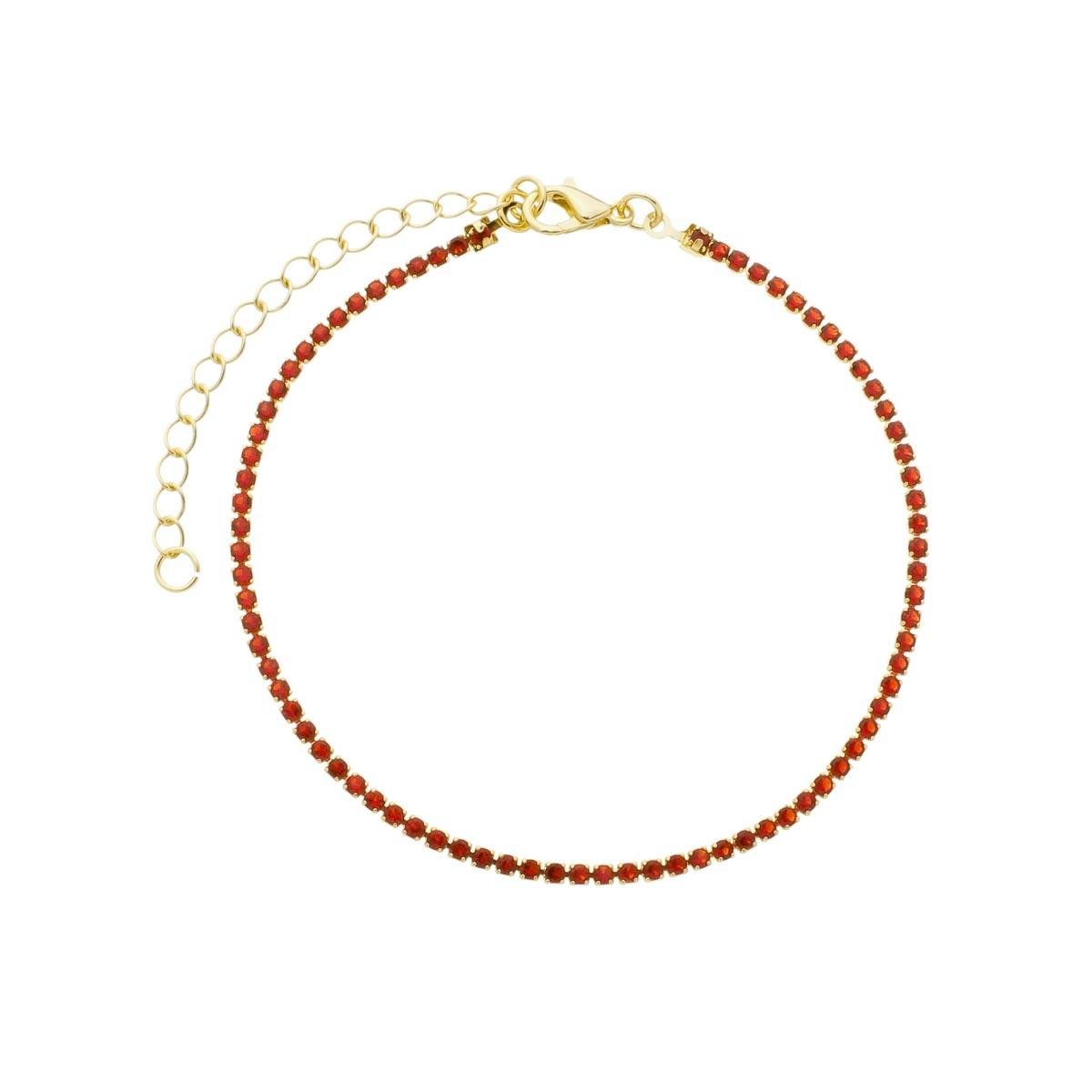 PULSEIRA BANHADA A OURO RIVIERA 18CM 2MM