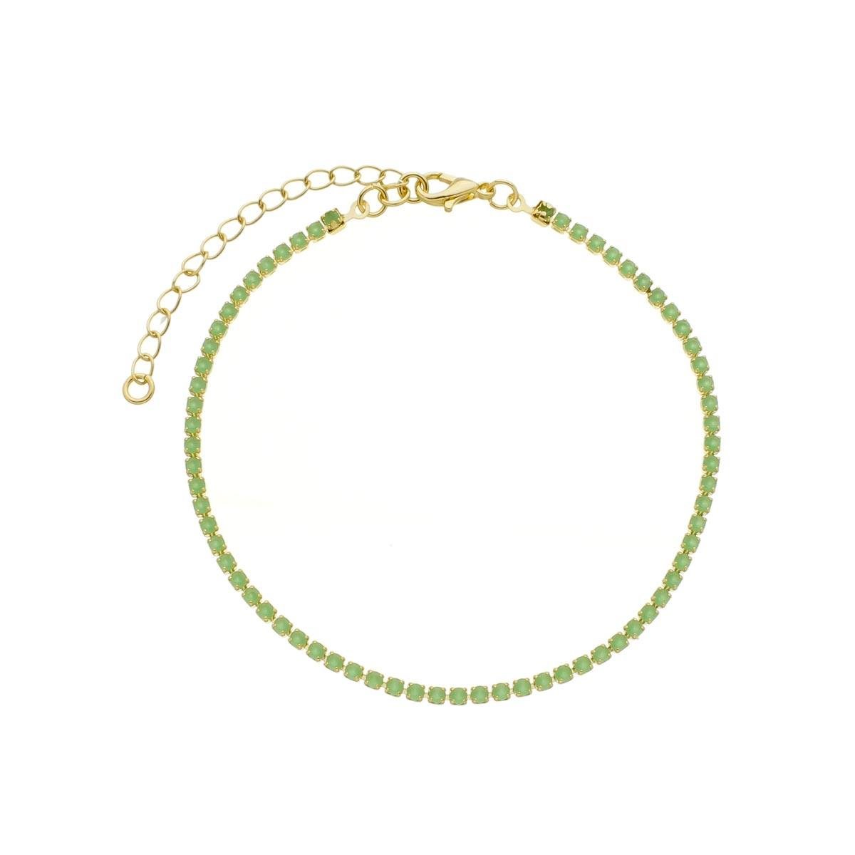 PULSEIRA BANHADA A OURO RIVIERA 18CM 2MM