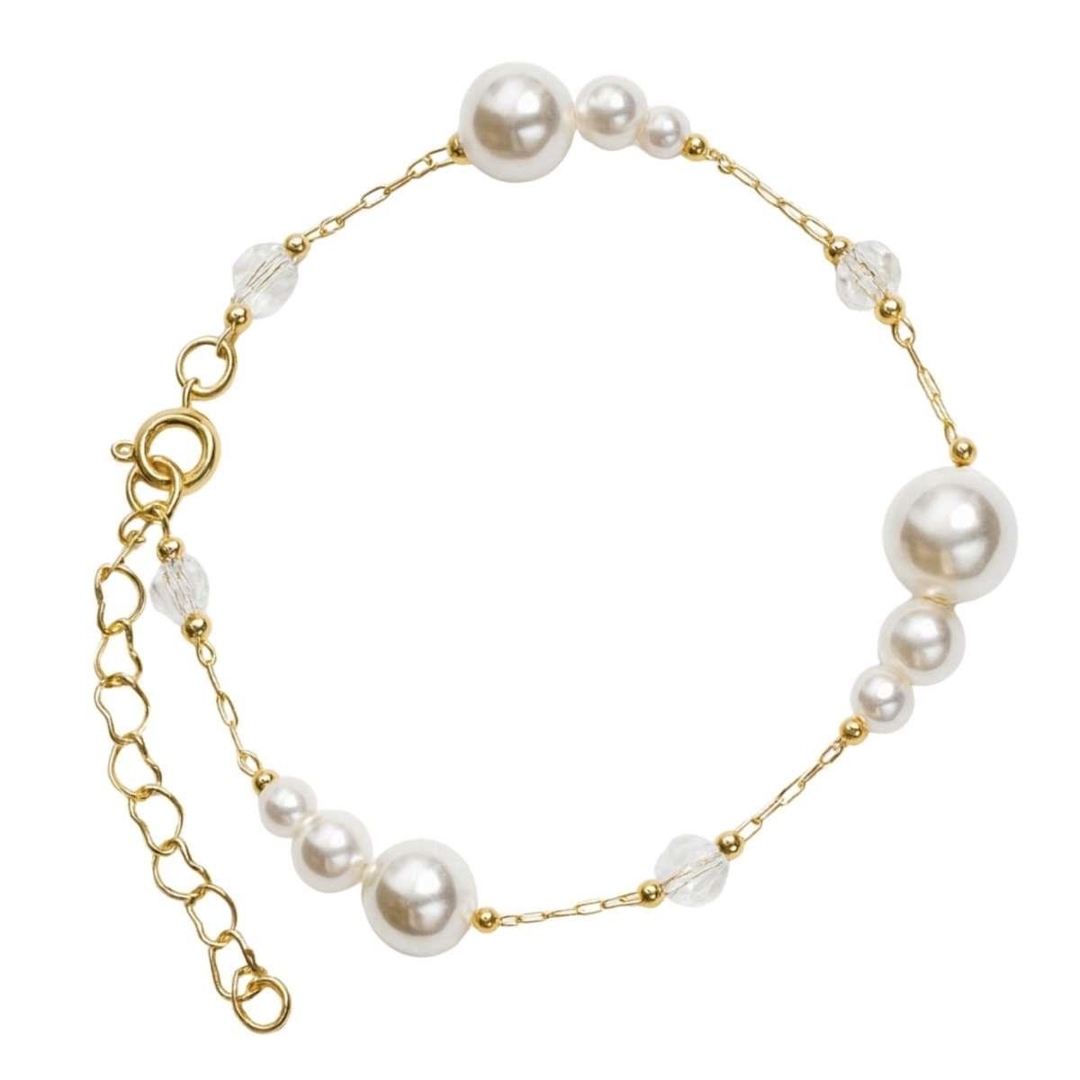 PULSEIRA BOLINHAS PEROLAS E MIÇANGAS 