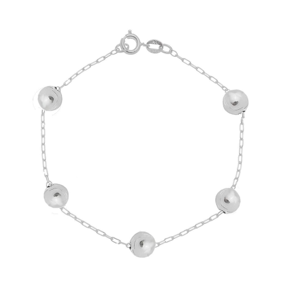 PULSEIRA CARTIER DE PRATA 5 BOLAS 9MM