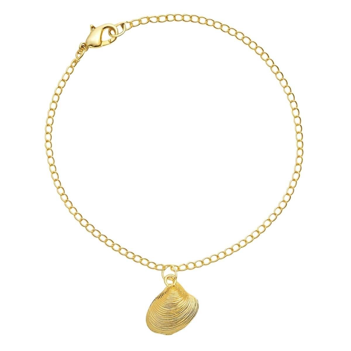 Pulseira de Concha 18cm Banhado a Ouro