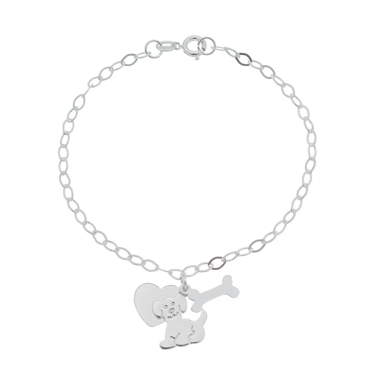 Pulseira Cachorro de Prata 925