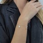 Pulseira De Prata Sol 18cm