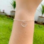 Pulseira De Prata Coração - prata 925