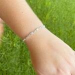 Pulseira De Prata 925 Losango Resinado Boreal