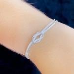 Pulseira De Prata Nó Eterno 18cm