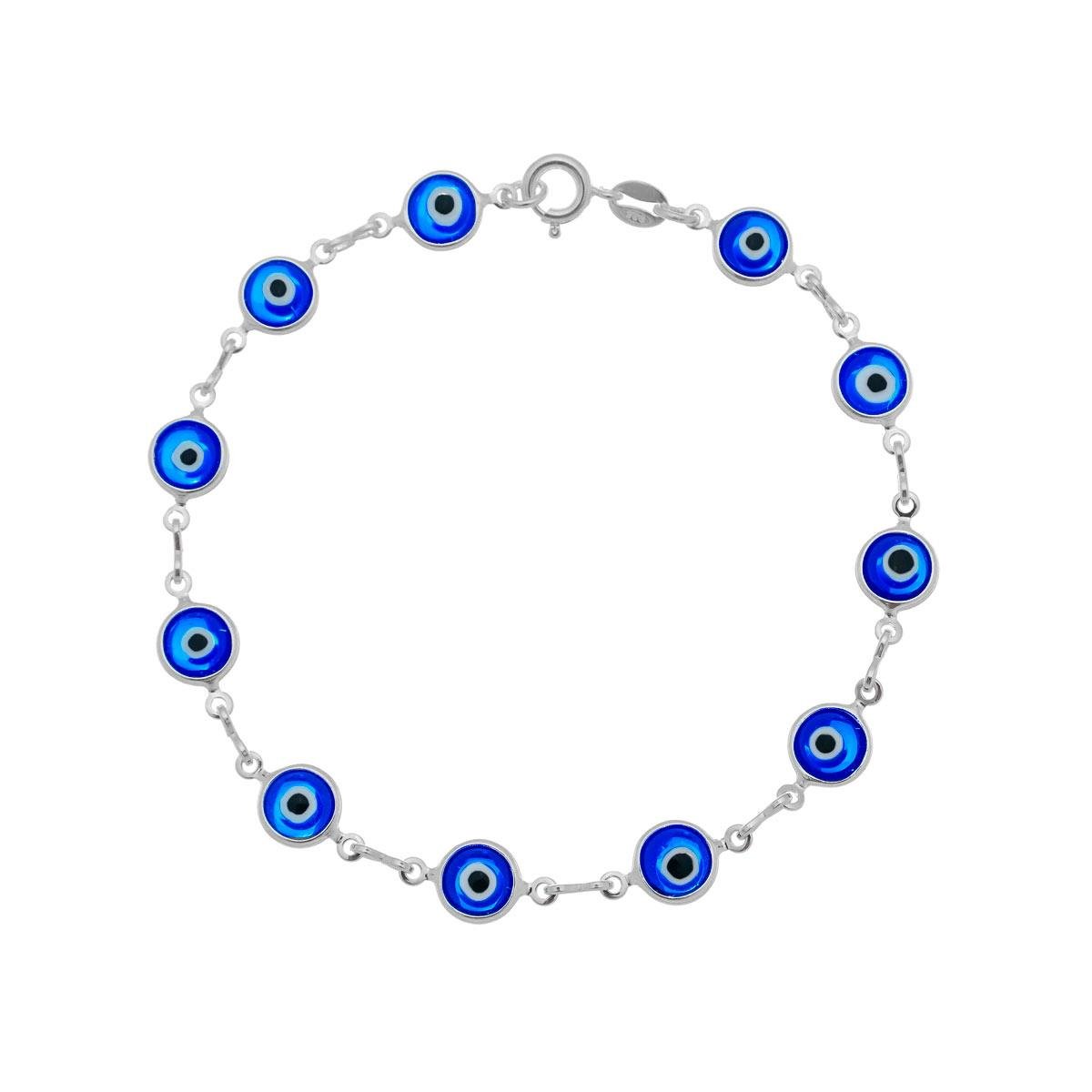 Pulseira De Prata Olho Grego