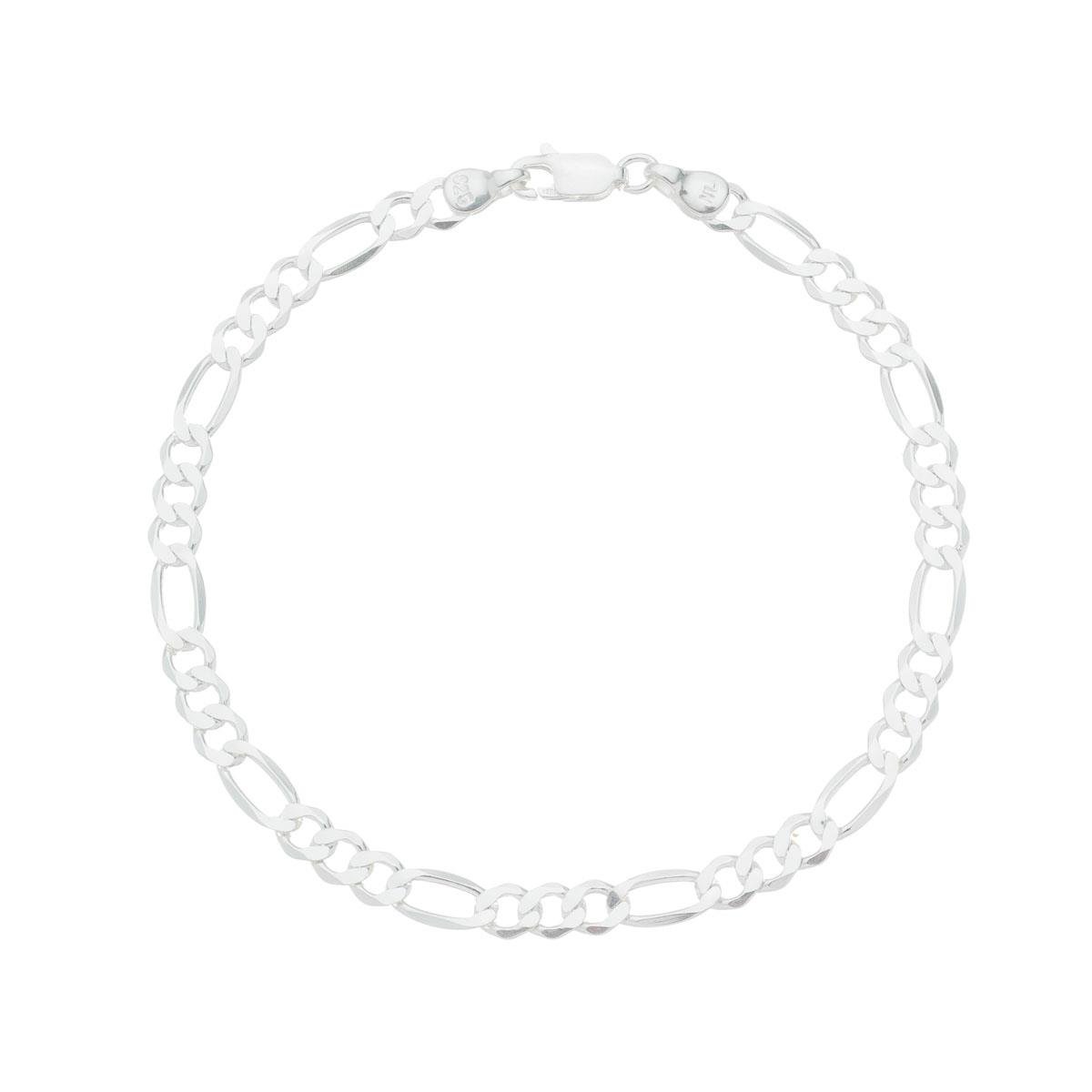 Pulseira Alternada Diamantada de Prata 925