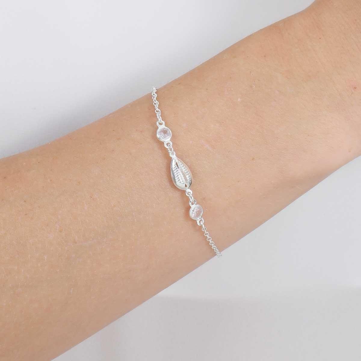 PULSEIRA DE PRATA BÚZIOS 