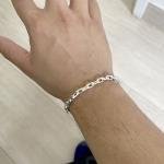 Pulseira De Prata Cartier 21cm 5mm