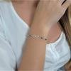 Pulseira de Prata com Olho Grego e Infinito 5mm 18cm