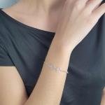 Pulseira De Prata Com Quatro Pingentes Coração Duplo 18cm