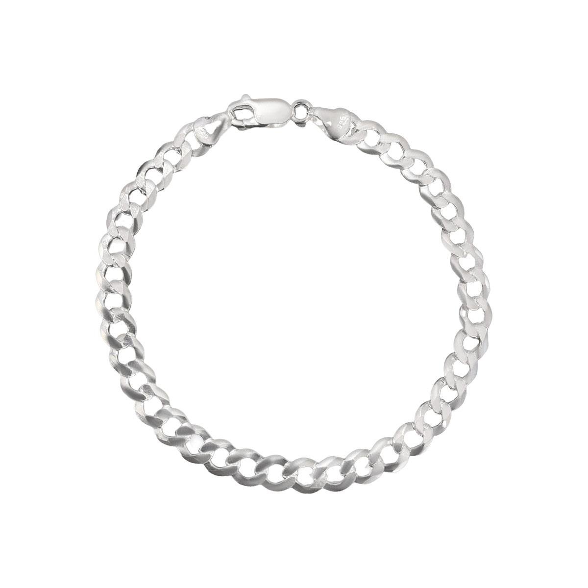 Pulseira de Prata Grumet Diamantada 3,5mm 20cm