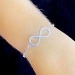 Pulseira De Prata Infinito Grande