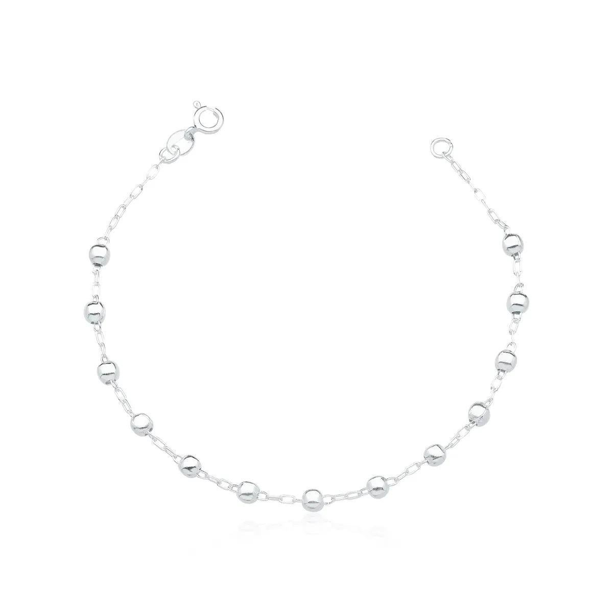 Pulseira De Prata 13 Bolas 3,5cm 18cm - prata 925