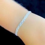 Pulseira De Prata Trançada 3 fios 4mm