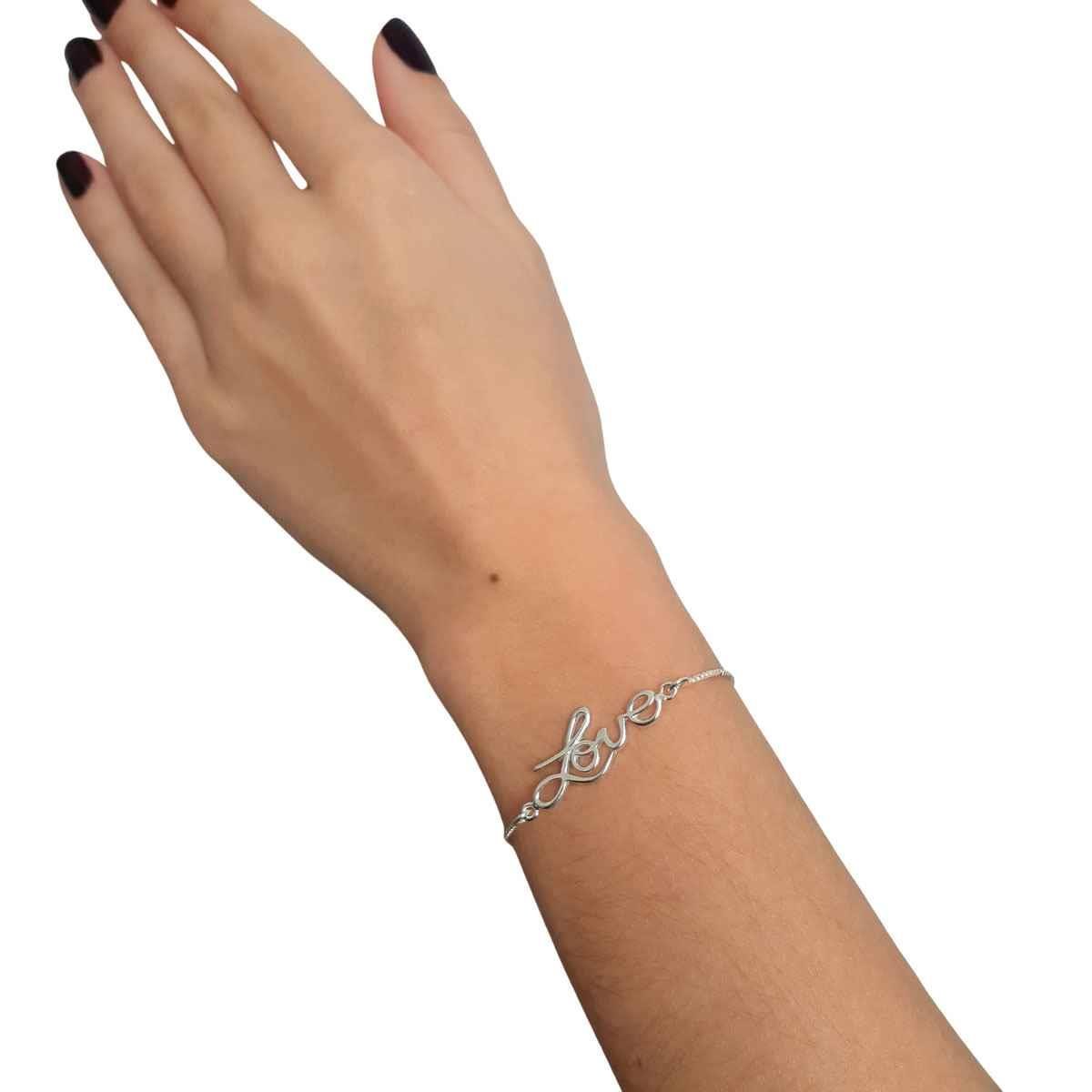 Pulseira Love de Prata 925