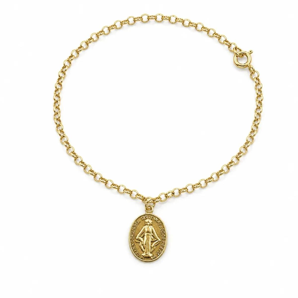 PULSEIRA ELO PORTUGUES C/ NOSSA SENHORA DAS GRAÇAS
