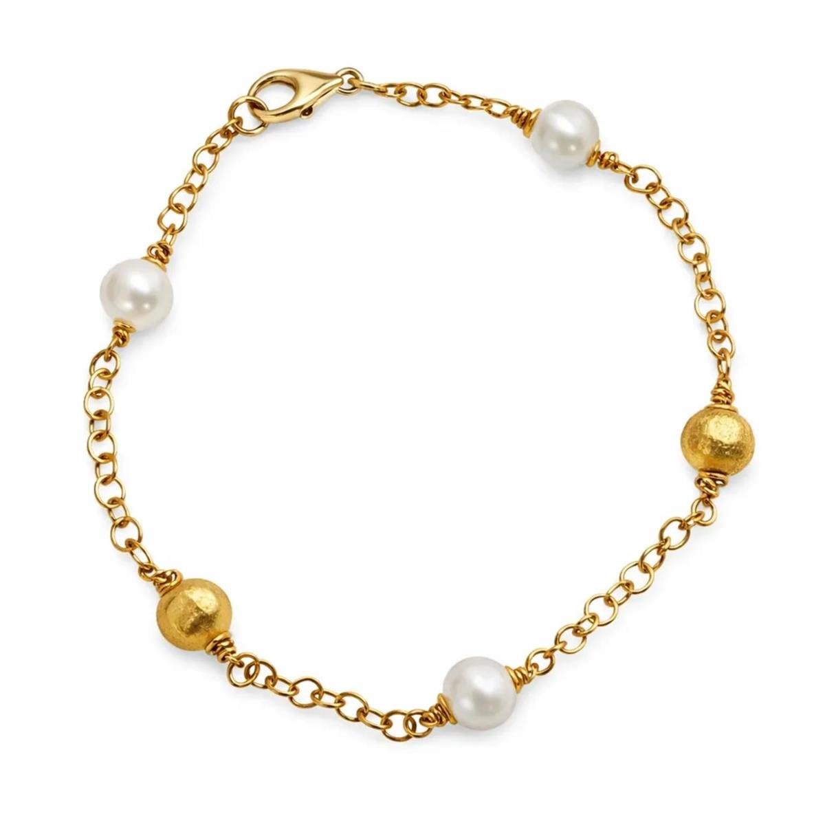 Pulseira Perola e Bolinha