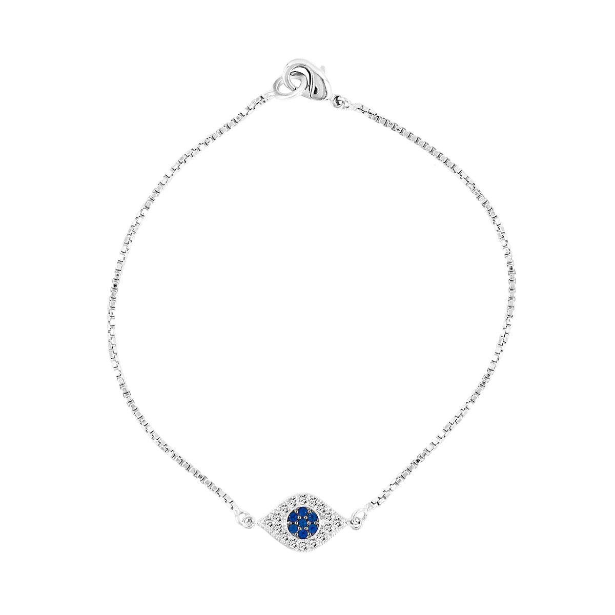 Pulseira Veneziana Com Losango em Zircônia Folheado a Prata