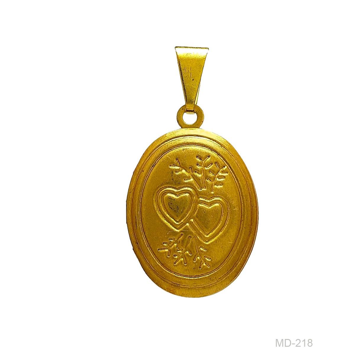 Pingente Relicário Formato Oval Coração (Sem banho) 