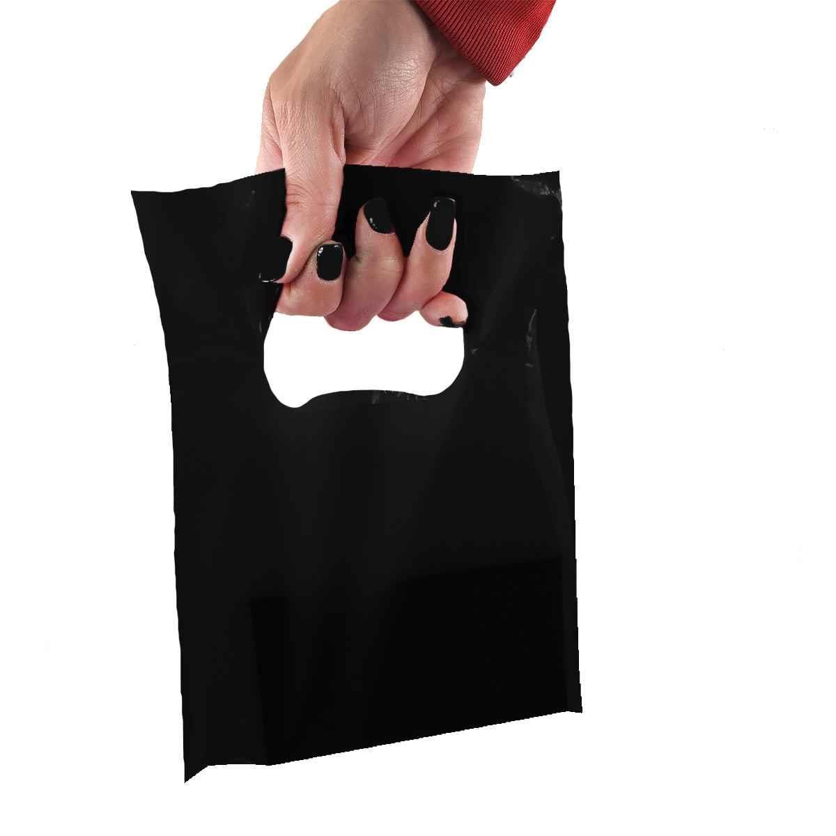 SACOLA BOCA DE PALHAÇO 16X20CM UNITÁRIO PRETO