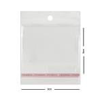 Saco Adesivado Transparente com Solapa 9x9 Pacote com 100 unidades