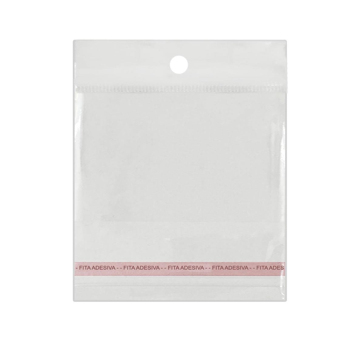 Saco Adesivado Transparente com Solapa 9x9 Pacote com 100 unidades